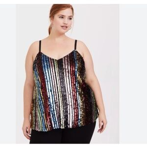 TORRID Sophie Sequin Swing Cami Size 2X